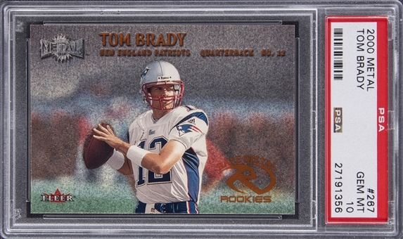 2000 Fleer Metal #267 Tom Brady Rookie Card – PSA GEM MT 10